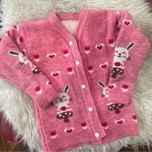 Thick Bunny Mushroom Cardigan Sweater